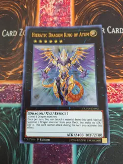 Yugioh Hieratic Dragon King of Atum DUPO-EN092 Ultra Rare 1st Edition Near Mint - Image 1