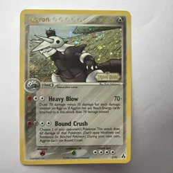 Aggron 2/92 EX Legend Maker Reverse Holo Rare Near Mint Pokemon TCG - Image 1