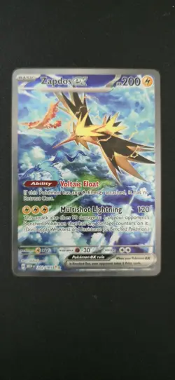 Zapdos ex 202/165 Scarlet & Violet Pokemon 151 Special Illustration Rare NM/LP+ - Image 1
