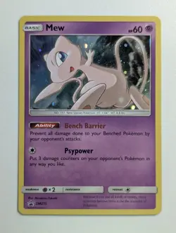 Lightly Played 2019 Pokemon Sun & Moon Hidden Fates Pin Collection Mew SM215 - Image 1