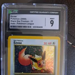 2000 Pokemon League Black Star Promo Holo Eevee #11 CGC 9 🔥 - Image 2