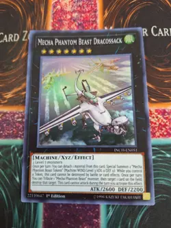 Yugioh Mecha Phantom Beast Dracossack INCH-EN051 Super Rare 1st Edition NM - Image 1