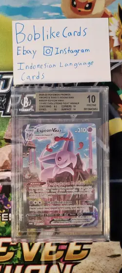 Pokemon TCG Indonesia Espeon VMAX promo LGS Tournament prize BGS 10 - Image 1