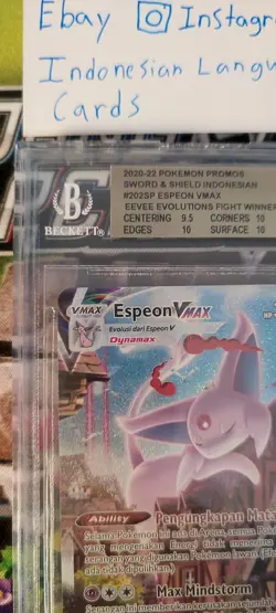 Pokemon TCG Indonesia Espeon VMAX promo LGS Tournament prize BGS 10 - Image 3