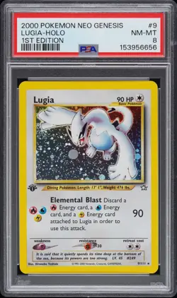 2000 POKEMON NEO GENESIS 1ST EDITION #9 LUGIA-HOLO PSA 8 - Image 1