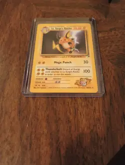Vintage Pokemon Gym Heroes Lt. Surge's Raichu 28/132 Lightly Played - Image 2