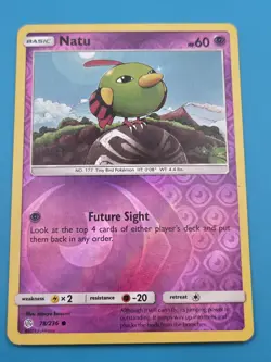 Reverse Holo Natu 78/236 SM - Cosmic Eclipse Common Pokemon VG - Image 1