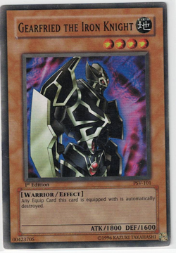 Gearfried the Iron Knight - PSV-101 1st Edition - Super Rare - Played - YuGiOh - Image 1