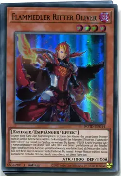 Yu-GI-OH Flammedler Ritter Oliver Super Rare ROTD-DE014 NEU! - Image 1