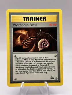 Mysterious Fossil 62/62 Fossil Unlimited Pokemon NM - Image 1