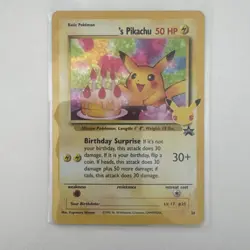 POKEMON TCG BIRTHDAY PIKACHU 24 BLACK STAR PROMO HOLO NM CELEBRATIONS - Image 1