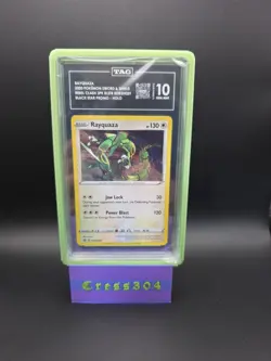 2020 Pokemon SWSH BSP Rebel Clash 3 Blister SWSH029 Rayquaza Holo TAG 10 - Image 1