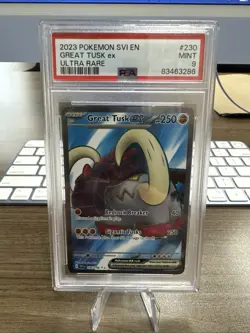 Pokemon 2023 SVI En Great Tusk Ultra rare PSA 9 - Image 1