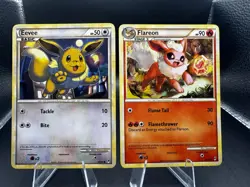 Pokemon Eevee 56/95 & Flareon 44/95 Call of Legends 2011 VINTAGE LP - Image 1