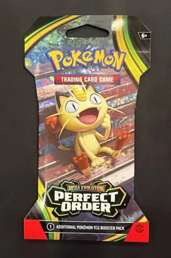 Pokemon Perfect Order Booster Pack Sleeved Meowth Art Sealed - Image 1