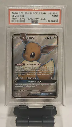 🔥2020 Pokemon EEVEE GX Black Star Promo #SM242 EEVEE GX PSA 9 MINT - Image 1