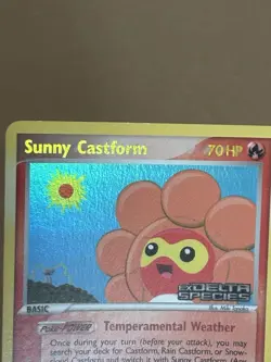 Sunny Castform Pokemon TCG Delta Species 31/113 Stamped Reverse Holo - Image 2