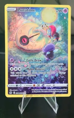 Lunatone Pokemon • Holo Rare • GG11/GG70 Crown Zenith: Galarian Gallery NM - Image 1