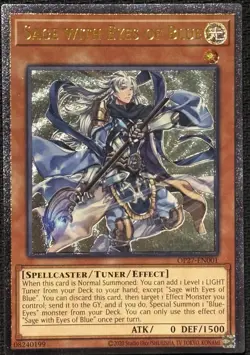 Yugioh! Sage With Eyes Of Blue Ultimate Rare Near Mint OP27-EN001 X3 - Image 1