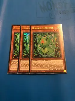 YUGIOH 3x Ultra Rare Bururu @Ignister MAMA-EN055 1st Edition - Image 1