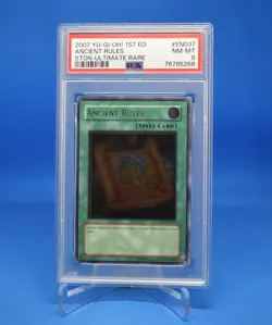 Yu-Gi-Oh! Ancient Rules [STON-EN037] Ultimate Rare PSA 8 - Image 1