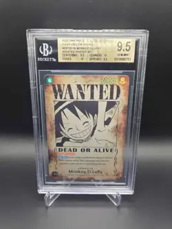 BGS 9.5 Monkey D Luffy Wanted SP OP13-118 Alt Art Parallel One Piece - Image 1