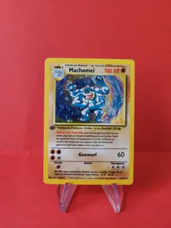 Pokemon Karte/card - Machomei Machamp 8/102 - Base Set 1. Edition Very Good+ - Image 1
