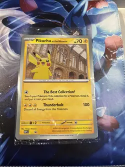 Pikachu At The Museum, Pokemon X Natural History Museum Jumbo Promo Card NEW - Image 1