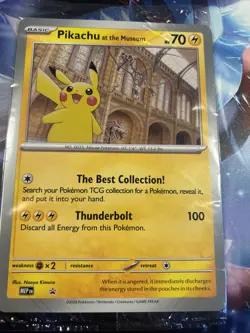 Pikachu At The Museum, Pokemon X Natural History Museum Jumbo Promo Card NEW - Image 3