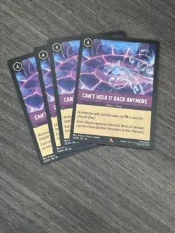 Disney Lorcana Can't Hold it Back Anymore 62/204 Whispers Well Rare 4 Cards Set - Image 1