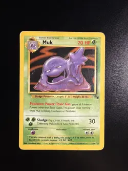 Muk 28/62 Non holo Fossil Pokemon Card - Image 1