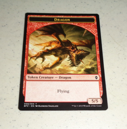~1x 5/5 Flying Dragon TOKEN x1 ~NM~ BFZ Magic the Gathering MTG~ - Image 1