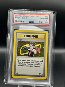Koga 19/132 Gym Challenge Unlimited PSA 10 Pokemon Card - Image 1