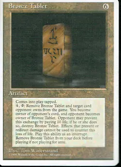 MAGIC THE GATHERING 4TH EDITION ARTIFACT BRONZE TABLET pl - Image 1