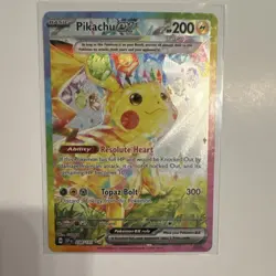 Pokemon Pikachu ex 238/191 Sv08: Surging Sparks 200 HP Rare Holo Full Art - Image 1