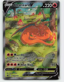 2022 Pokemon, Sword & Shield Promos, #SWSH260 Charizard V, Black Star Promo (b) - Image 1