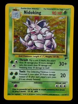 Nidoking - 11/130 Base Set 2 2000 WOTC - Holo - Pokemon TCG - Image 1