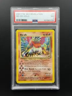 Ho-oh 07/64 Neo Revelation Holo Pokemon TCG - PSA 7 NM - Image 1
