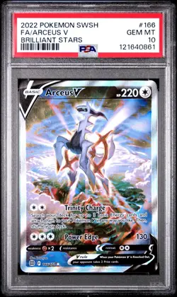 PSA 10 Arceus V Alt Art Brilliant Stars 166/172 Pokemon Card FA SWSH 2022 - Image 1