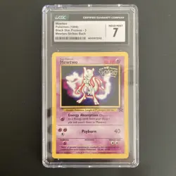 1999 Pokemon Game Mewtwo Movie Black Star Promo #3 CGC 7 - Image 1
