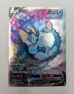 Set of 2 Pokemon Vaporeon V SWSH 181 & Vaporeon VMAX SWSH 182 Black Star Promo - Image 3