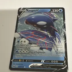 Pokemon Kyogre V Crown Zenith Ultra Rare Holo Basic 230 HP 037/159 Aqua Typhoon - Image 1