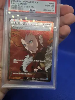 Japanese Pokemon XY Wild Blaze 1st Edition Lysandre #085 Full Art PSA 10 LOW POP - Image 2