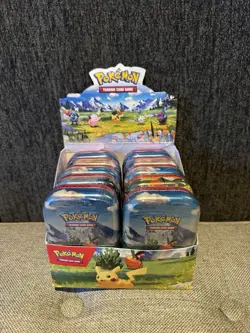 Pokemon TCG Collectible Tin Display Box of 10 individually factory sealed - Image 1