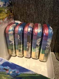 Pokemon TCG Collectible Tin Display Box of 10 individually factory sealed - Image 5