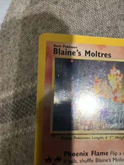 Pokemon TCG Blaine's Moltres Gym Heroes Holo Card 1/132 Unlimited Rare - Image 5