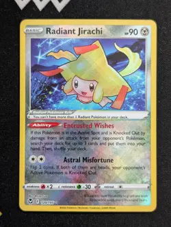 Radiant Jirachi 120/195 SWSH12: Silver Tempest Pokemon NM Holo - Image 1
