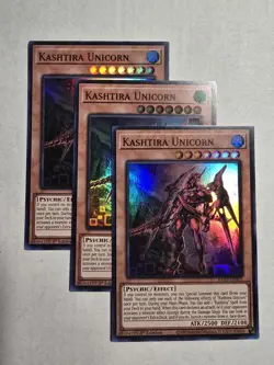Yugioh! 3x Kashtira Unicorn RA05-EN025 Super Rare 1st Ed NM - Image 1
