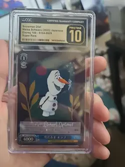 CGC PERFECT 10 Weiss Schwarz Disney 100 Dds/S104-092S SR Snowman Olaf - Image 1