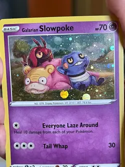 POKEMON GALARIAN SLOWPOKE SWSH126 PROMO COSMOS HOLO NM CARD - Image 3